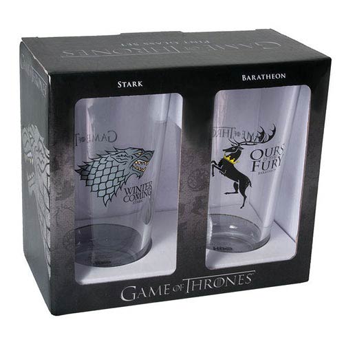 Game of Thrones Stark and Baratheon Pint Glass 2-Pack